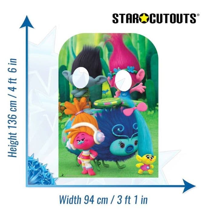TROLLS CAN T STOP THE FEELING LEFT SIDE STAND IN CHILD SIZE CARDBOARD ...