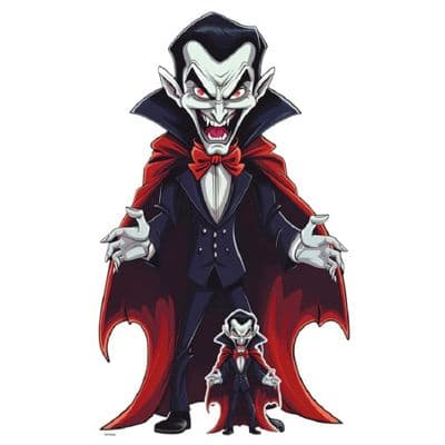 VAMPIRE CARTOON STYLE CARDBOARD CUT OUT