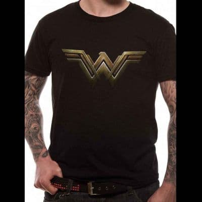 WONDER WOMAN MOVIE LOGO - UNISEX T-SHIRT - BLACK