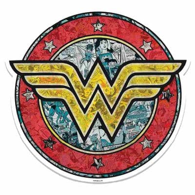 WONDER WOMAN SHIELD DC COMICS WALL MOUNTED CARDBOARD CUT OUT