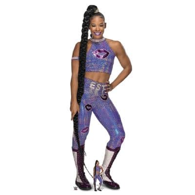 WWE BIANCA BELAIR IN PURPLE OUTFIT LIFE SIZE CARDBOARD CUT OUT