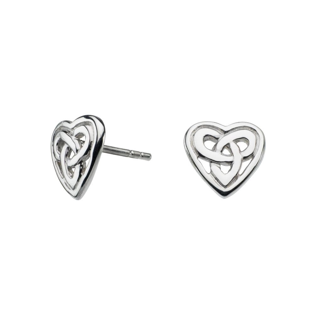 Ad Astra Aamor Celtic Heart Stud Earrings Sterling Silver