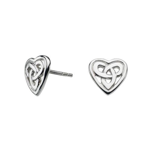 Ad Astra Aamor Celtic Heart Stud Earrings Sterling Silver