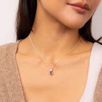 Ad Astra Amethyst Pendant & Chain - Sterling Silver