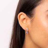 Ad Astra Amethyst Stud and Drop Earrings - Sterling Silver