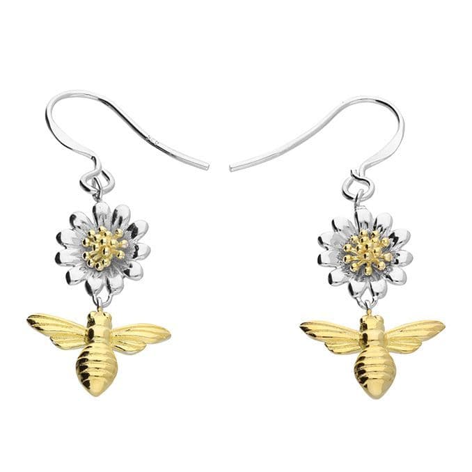 Ad Astra Bee & Flower - Gold Plated Sterling Silver