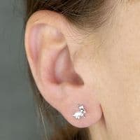 Ad Astra Bunny Rabbit Stud Earrings - Sterling Silver