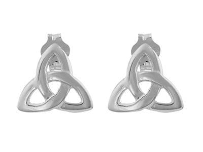 Ad Astra Celtic Knot Stud Earrings Sterling Silver