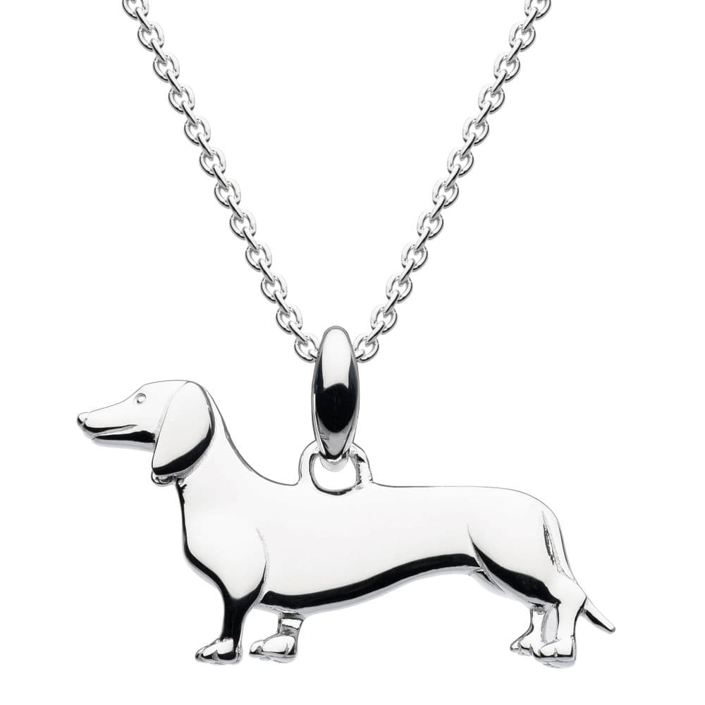 Ad Astra Dachshund Sausage Dog Pendant & Chain Sterling Silver