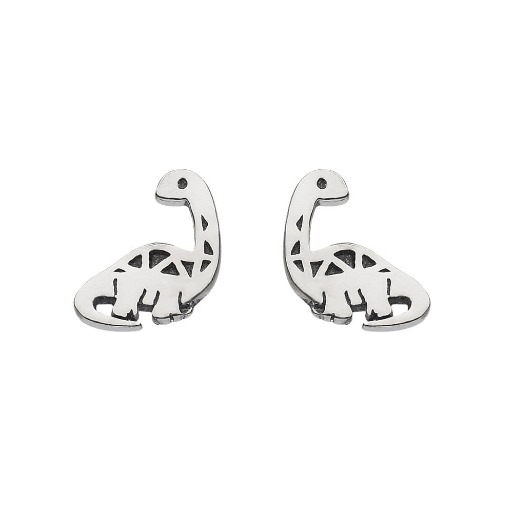 Ad Astra Diplodocus Dinosaur Stud Earrings Sterling Silver