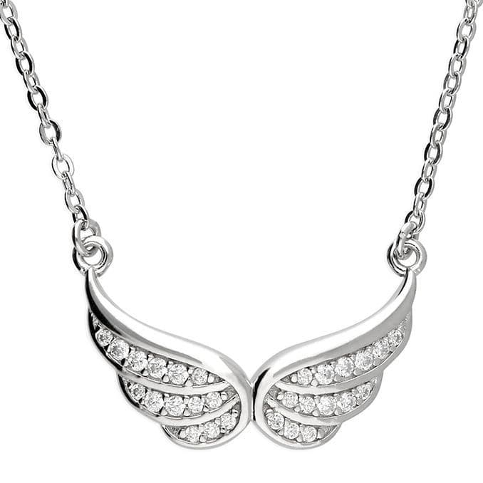 Ad Astra Double Angel Wing Necklace - Sterling Silver