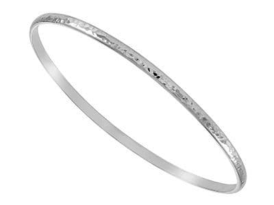 Ad Astra Hammer Texture Bangle - Sterling Silver