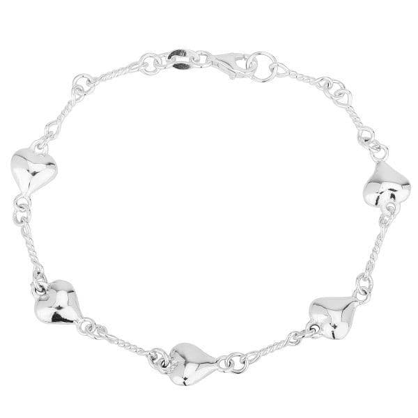 Ad Astra Handmade Heart & Twist Bracelet Sterling Silver