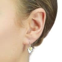 Ad Astra Heart Drop Earrings -  Sterling Silver