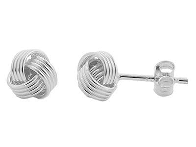 Ad Astra Knot Stud Earrings - Sterling Silver