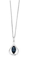 Ad Astra Montana Blue Crystal Pendant & Chain