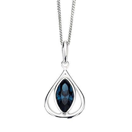 Ad Astra Montana Blue Crystal Pendant & Chain