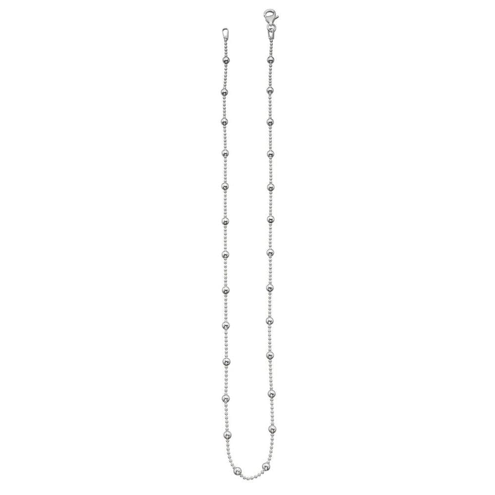 Ad Astra Multi Ball Station Chain Necklace - Sterling Silver