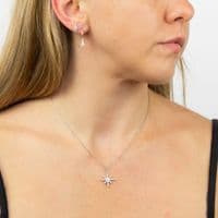 Ad Astra Pave Set CZ Stardust Stud Earrings - Sterling Silver