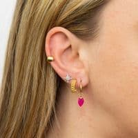 Ad Astra Pave Set CZ Stardust Stud Earrings - Sterling Silver