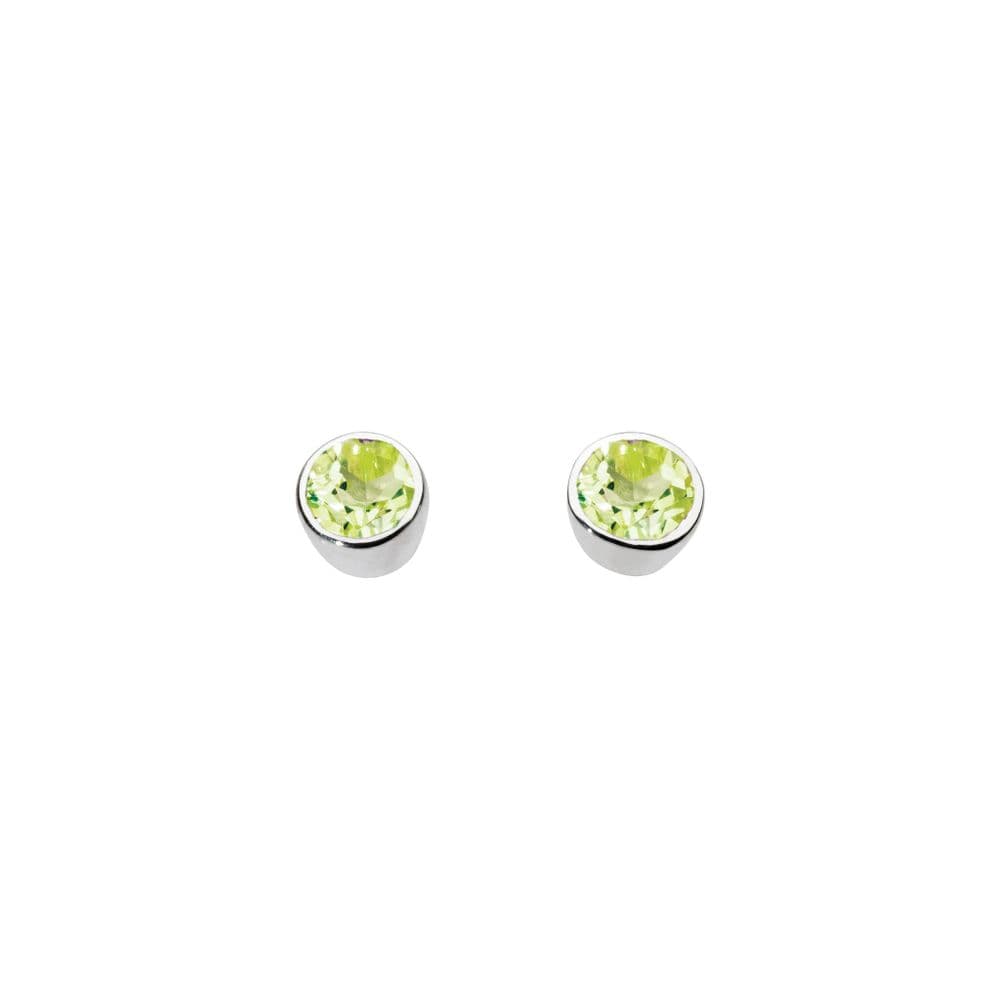 Ad Astra Peridot Stud Earrings - Small - Sterling Silver