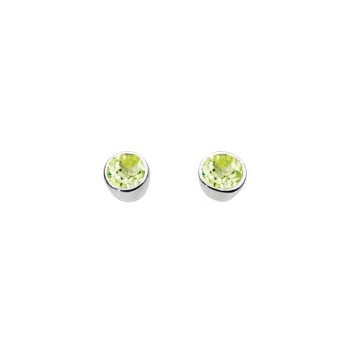 Ad Astra Peridot Stud Earrings - Small - Sterling Silver