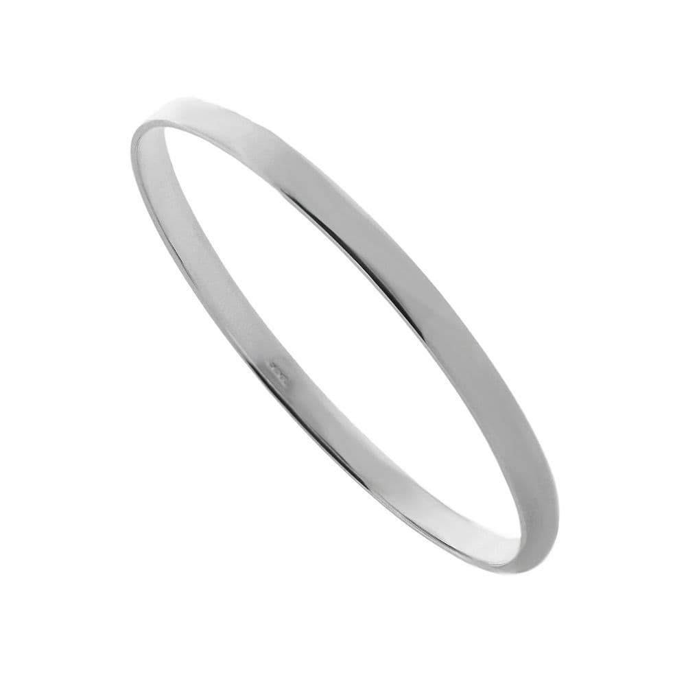 Ad Astra Plain Silver Bangle - Rectangular - 5mm - Sterling Silver