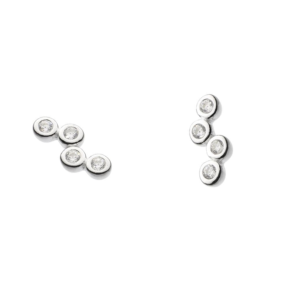 Ad Astra Scattered CZ Stud Earrings Sterling Silver
