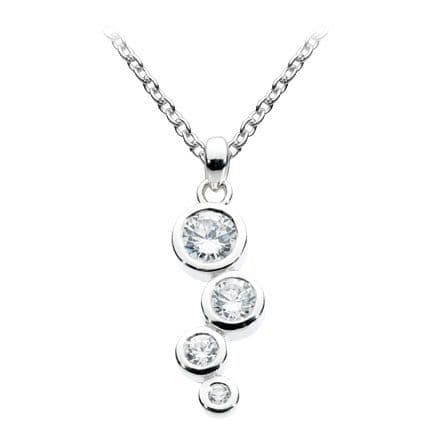 Ad Astra Scattered Round CZ Pendant Sterling Silver