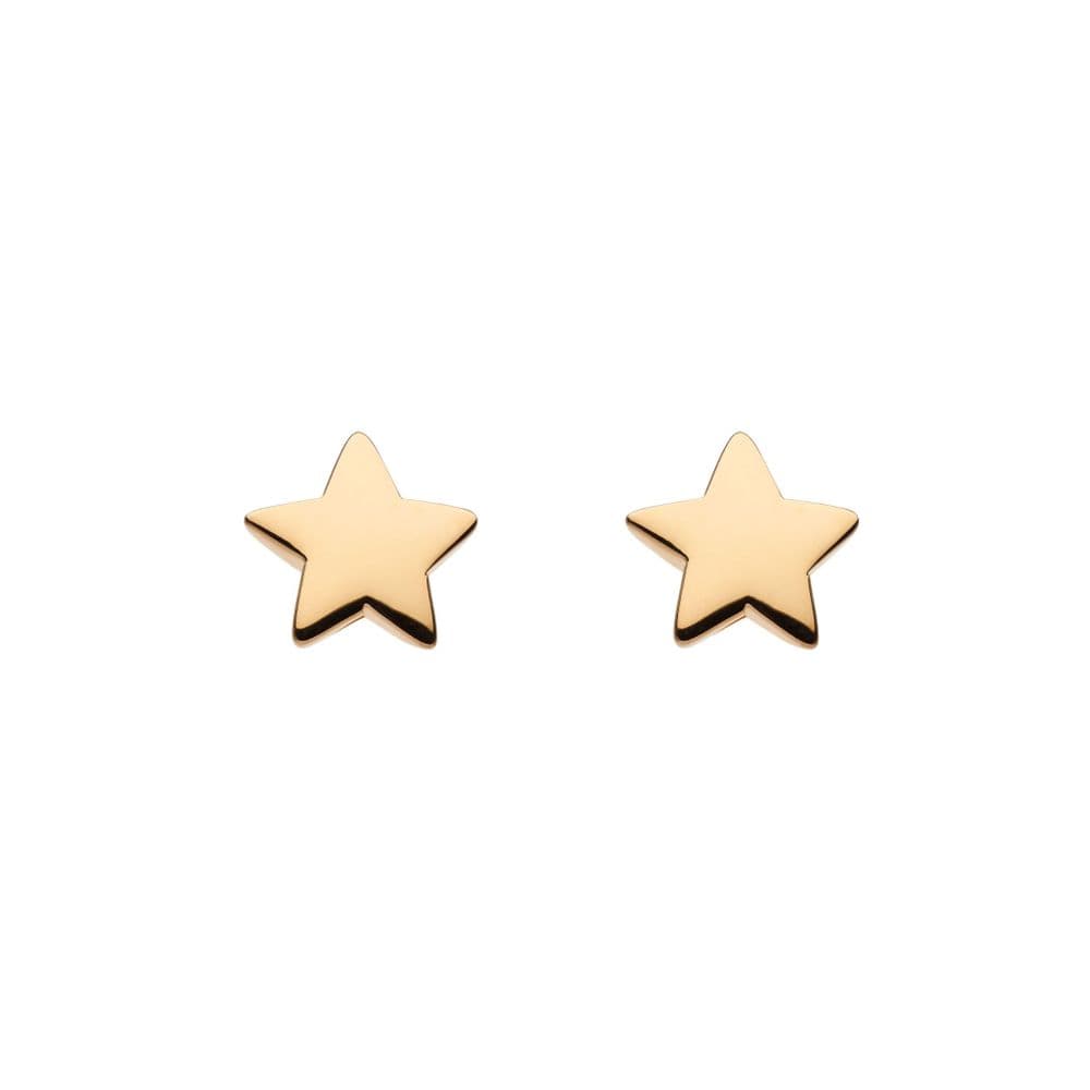 Ad Astra Star Stud Earrings - Gold Plated Sterling Silver