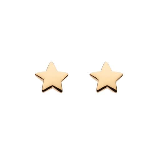 Ad Astra Star Stud Earrings - Gold Plated Sterling Silver