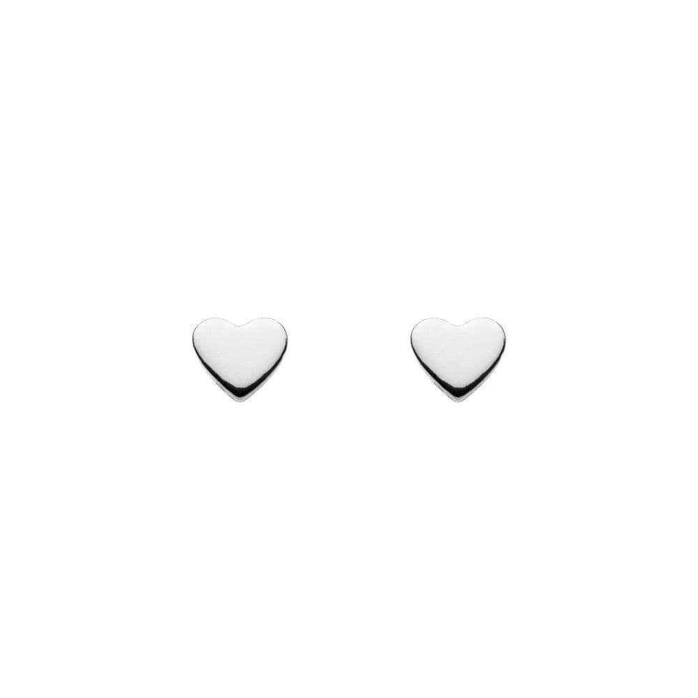 Ad Astra Tiny Heart Stud Earrings - Sterling Silver