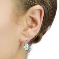 Ad Astra Turquoise Drop Earrings - Sterling Silver