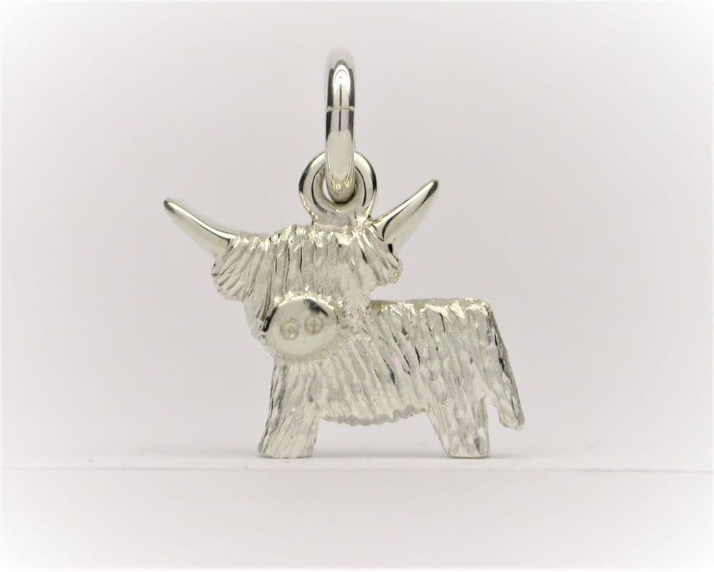 Andrew McCallum Scottish Highland Cow Charm Sterling Silver