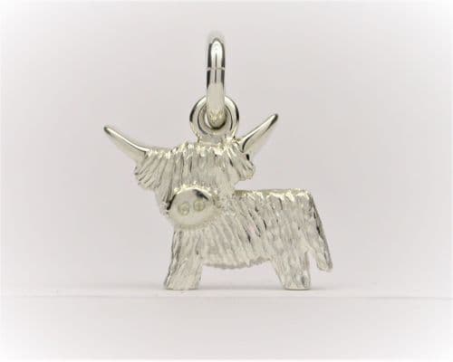 Andrew McCallum Scottish Highland Cow Charm Sterling Silver