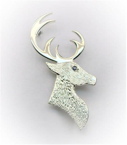 Andrew McCallum Stag Brooch Sterling Silver