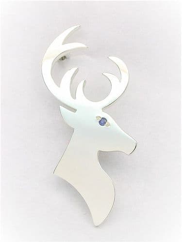 Andrew McCallum Stag Head Brooch - Sterling Silver