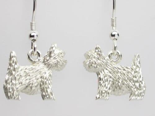 Andrew McCallum West Highland Terrier Earrings Sterling Silver