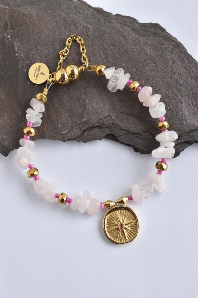ARRAN BAY BRACELET - PINK ROSE QUARTZ
