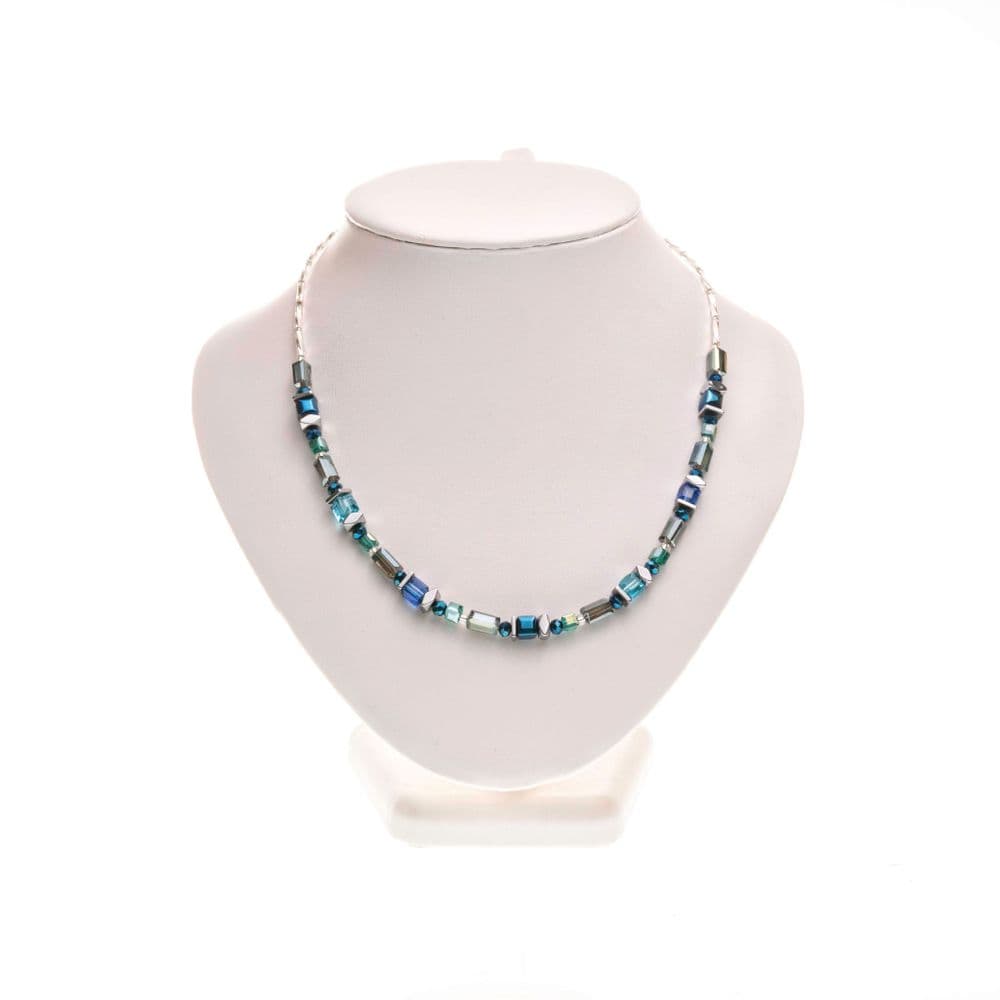 Arran Bay Necklace  GT31 - Blue, Green & Gray