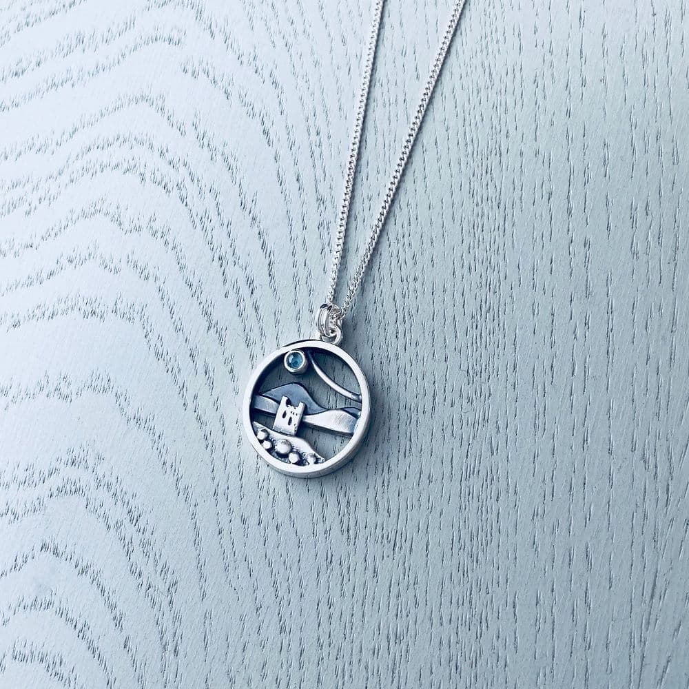 Celina Rupp Castle View Pendant & Chain (Medium) - Sterling Silver
