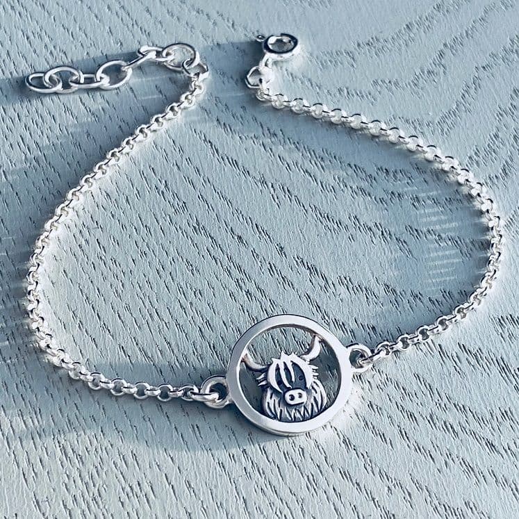 Celina Rupp Highland Cow Bracelet - Sterling Silver