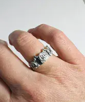 Celina Rupp Highland Cow Herd of Coos Ring - Sterling Silver