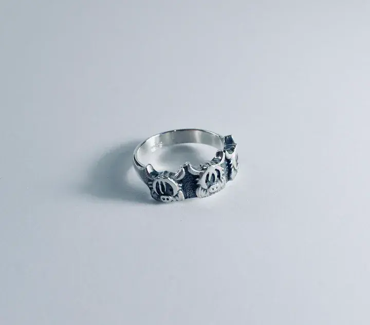 Celina Rupp Highland Cow Herd of Coos Ring - Sterling Silver