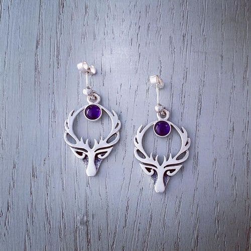 Celina Rupp Highland Stag Drop Earrings - Sterling Silver