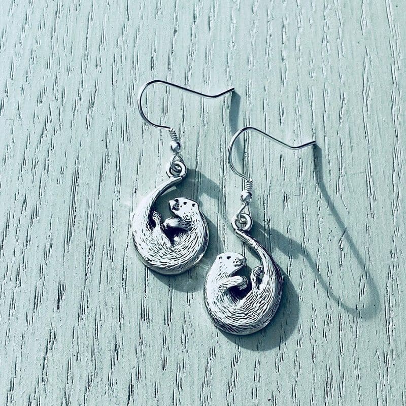 Celina Rupp Otter Drop Earrings - Sterling Silver