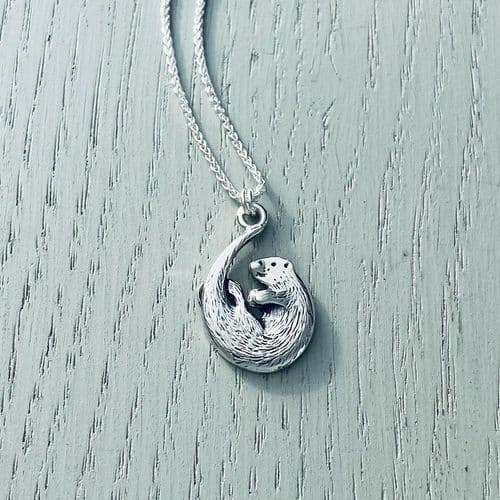 Celina Rupp Otter Pendant & Chain (Small) - Sterling Silver