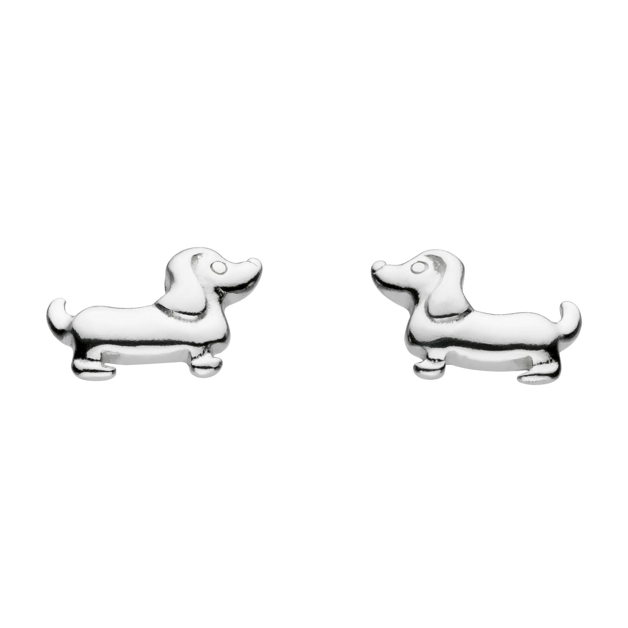 Dachshund / Sausage Dog Stud Earrings Sterling Silver
