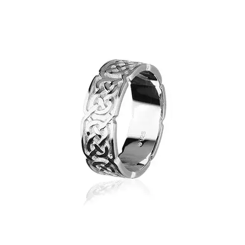 Ortak Celtic Style Ring (7mm) - Sterling Silver