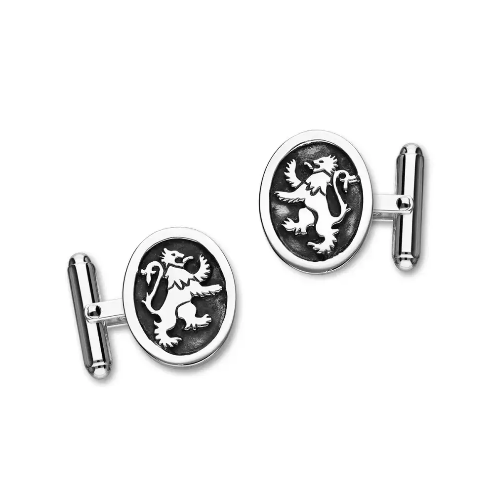 Ortak Lion Rampant Sterling Silver Cufflinks